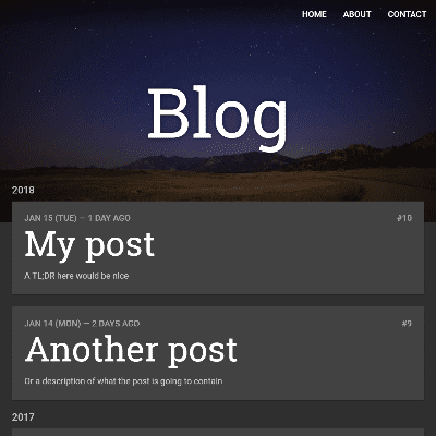 Thumbnail for Billy Goat blog theme