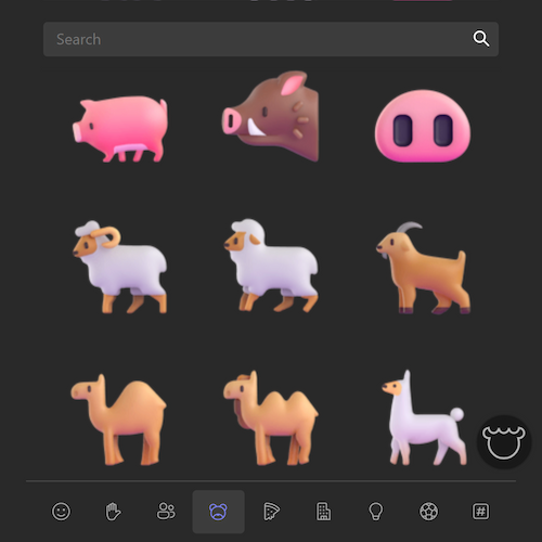 Thumbnail for Fluent emoji list