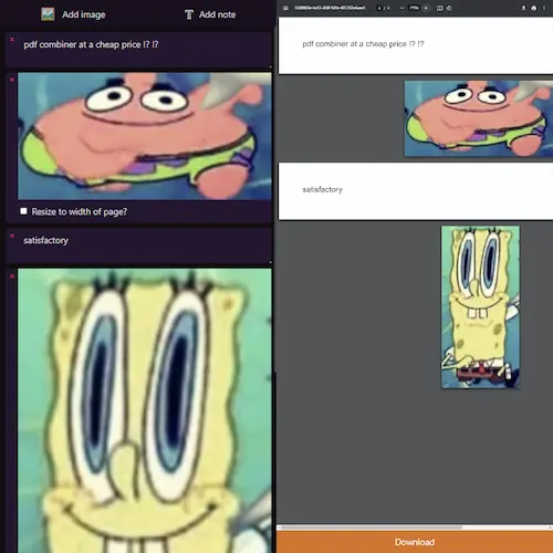 Thumbnail for Combine images into single PDF