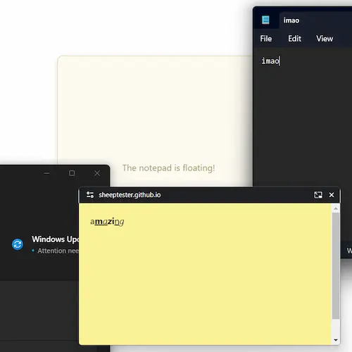 Thumbnail for Pin sticky note on top