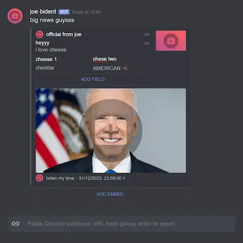 Thumbnail for Discord webhook sender